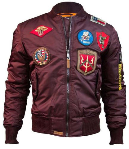 TOP GUN® MA-1 Nylon Bomber Jacket with Patches