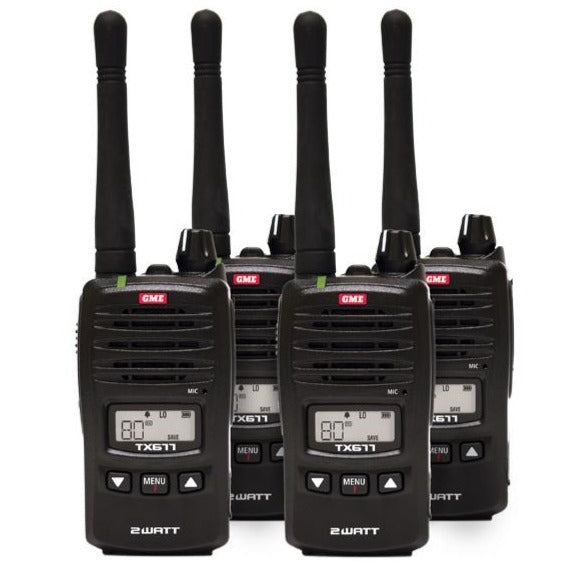 TX677QP 2 Watt UHF CB Handheld radio - Quad pack-GME-Downunder Pilot Shop Australia