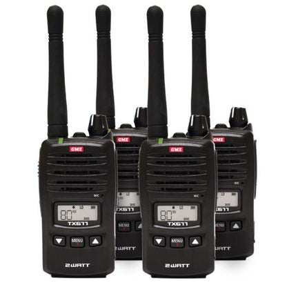 TX677QP 2 Watt UHF CB Handheld radio - Quad pack-GME-Downunder Pilot Shop Australia