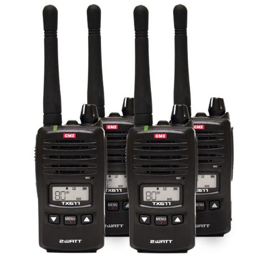TX677QP 2 Watt UHF CB Handheld radio - Quad pack-GME-Downunder Pilot Shop Australia